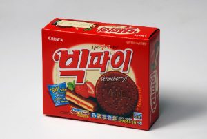 크라운제과 빅파이딸기 216g