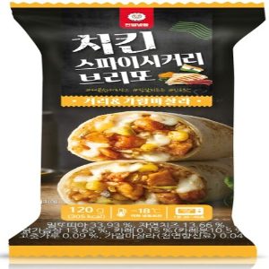 천일식품 천일냉동치킨스파이시커리브리또 120g