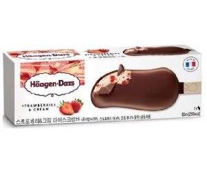 하겐다즈 스토로베리 앤 아이스크림 바 80ml 70g