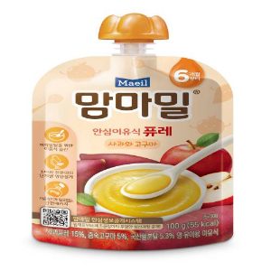 매일유업 맘마밀 안심이유식 퓨레 사과와 고구마 100g