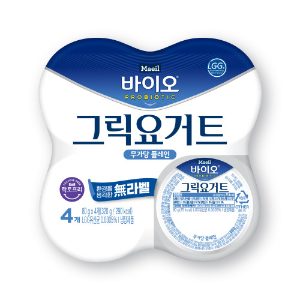 매일유업 바이오 PROBIOTIC 그릭요거트 무가당 플레인 80g*4
