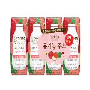 매일유업 상하목장 유기농주스 사과딸기케일 125ml*4