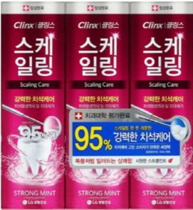 엘지생활건강 스케일링케어 스트롱 민트 100g*3