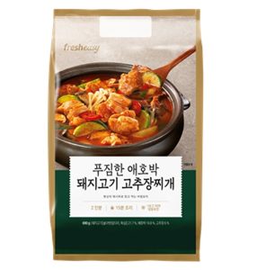 프레시지 푸짐한 애호박 돼지고기 고추장찌개 690g