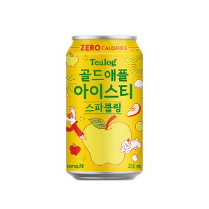 에이치케이이노엔 Tealog 스파클링 골드애플 아이스티 355ml