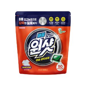 슈가에코 버블원샷 캡슐세탁세제 50입 700g